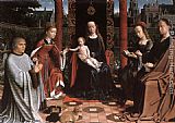 Gerard David Canvas Paintings - The Mystic Marriage of St Catherine